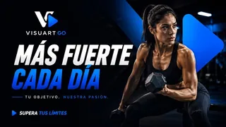 Anuncio de gimnasio: más fuerte cada día