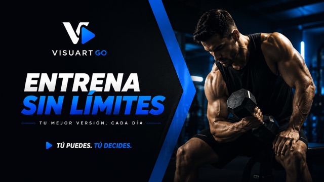 Anuncio de gimnasio: entrena sin límites