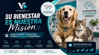 Anuncio de veterinaria: su bienestar es nuestra misión