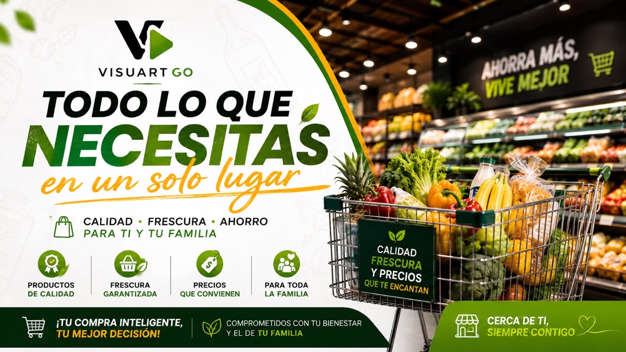 Anuncio de supermercado: todo en un solo lugar