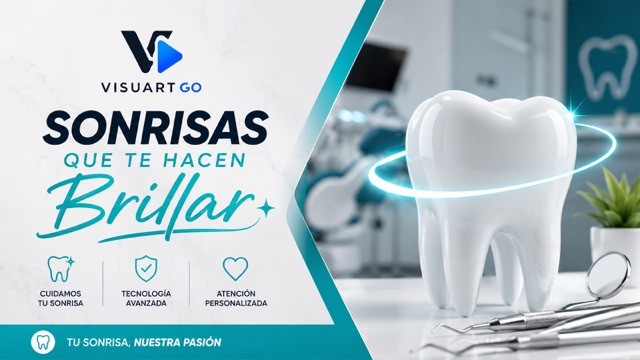 Anuncio de consultorio dental: sonrisas que brillan